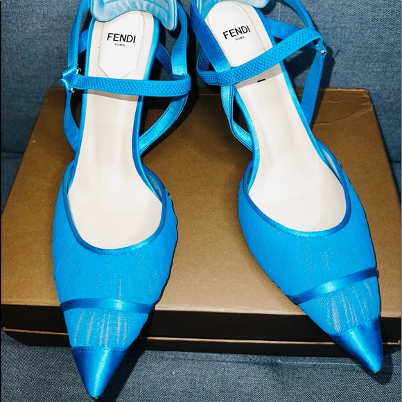 Sold-Fendi Colibri Ruched Slingback Pumps (NWT)! - Picture 3 of 14